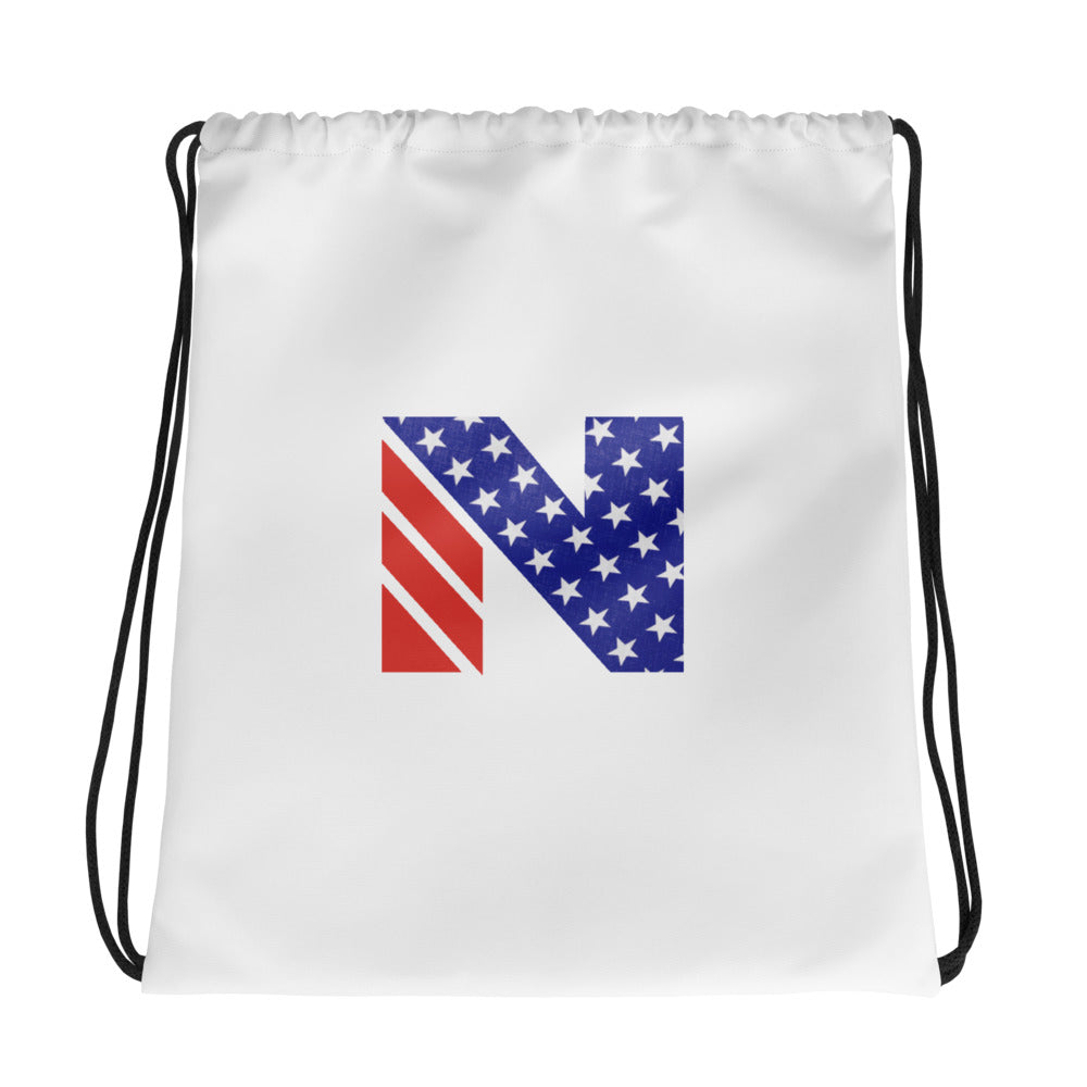 Patriotic N Drawstring Bag